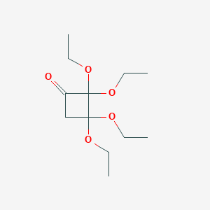 molecular formula C12H22O5 B8619804 2,2,3,3-Tetraethoxycyclobutan-1-one CAS No. 61699-44-3