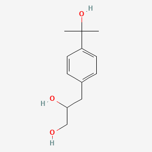molecular formula C12H18O3 B8619817 3-[4-(1-Hydroxy-1-methylethyl)phenyl]propane-1,2-diol 