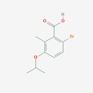 molecular formula C11H13BrO3 B8619818 6-Bromo-2-methyl-3-(propan-2-yloxy)benzoic acid 