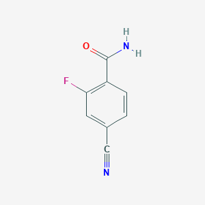 molecular formula C8H5FN2O B8619840 4-Cyano-2-fluorobenzamide 