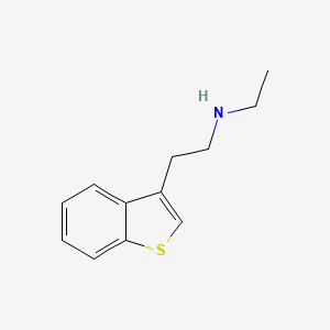 molecular formula C12H15NS B8619849 2-(1-benzothiophen-3-yl)-N-ethylethanamine 