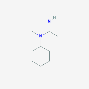 molecular formula C9H18N2 B8619876 N-Cyclohexyl-N-methylethanimidamide CAS No. 45953-40-0