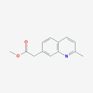 molecular formula C13H13NO2 B8619953 Methyl 2-(2-methylquinolin-7-yl)acetate 
