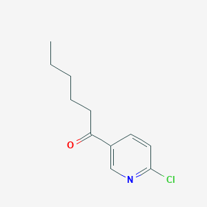 molecular formula C11H14ClNO B8619969 1-(6-Chloro-pyridin-3-yl)-hexan-1-one 