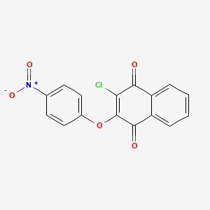 molecular formula C16H8ClNO5 B8619982 2-Chloro-3-(4-nitrophenoxy)naphthalene-1,4-dione CAS No. 91282-39-2
