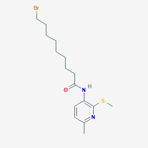 molecular formula C16H25BrN2OS B8619988 9-Bromo-N-[6-methyl-2-(methylsulfanyl)pyridin-3-YL]nonanamide CAS No. 835604-71-2