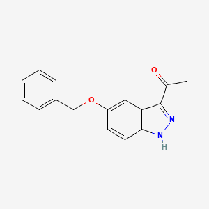 molecular formula C16H14N2O2 B8620023 1-(5-(benzyloxy)-1H-indazol-3-yl)ethanone 