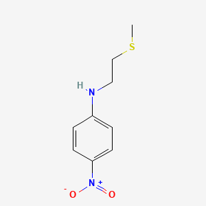 molecular formula C9H12N2O2S B8620046 N-[2-(Methylsulfanyl)ethyl]-4-nitroaniline CAS No. 129473-85-4