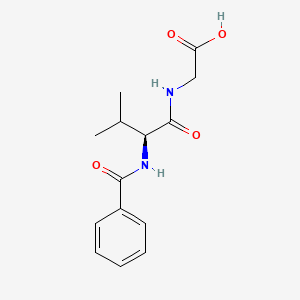 molecular formula C14H18N2O4 B8620054 N-Benzoyl-L-valylglycine CAS No. 78233-51-9