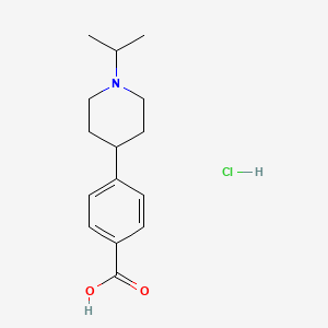 molecular formula C15H22ClNO2 B8620067 4-(1-Isopropyl-piperidin-4-yl)-benzoic acid hydrochloride 