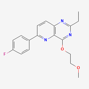 molecular formula C18H18FN3O2 B8620082 2-Ethyl-6-(4-fluorophenyl)-4-(2-methoxyethoxy)pyrido[3,2-d]pyrimidine CAS No. 917759-00-3