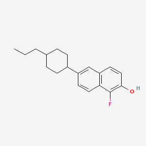 molecular formula C19H23FO B8620089 1-Fluoro-6-(trans-4-propylcyclohexyl)naphthalene-2-ol CAS No. 247924-42-1