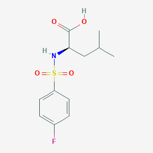 molecular formula C12H16FNO4S B8620234 (R)-2-(4-fluoro-benzenesulfonylamino)-4-methyl-pentanoic acid 