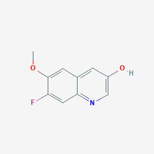 molecular formula C10H8FNO2 B8620260 7-Fluoro-6-methoxy-quinolin-3-ol 