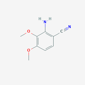 molecular formula C9H10N2O2 B8620264 2-Amino-3,4-dimethoxybenzonitrile CAS No. 79025-34-6