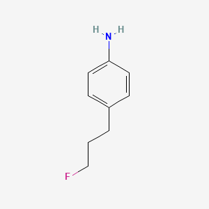 molecular formula C9H12FN B8620340 4-(3-Fluoropropyl)aniline 