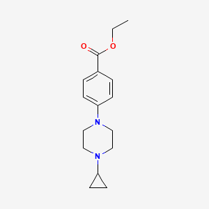 molecular formula C16H22N2O2 B8620341 Ethyl 4-(4-cyclopropylpiperazin-1-yl)benzoate 