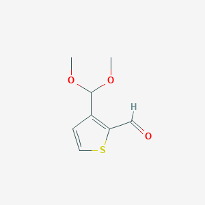 B8620352 3-(Dimethoxymethyl)thiophene-2-carbaldehyde CAS No. 61336-54-7