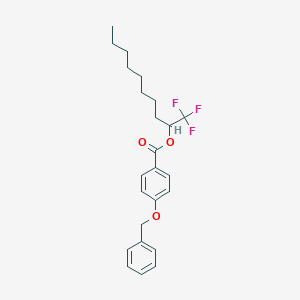 molecular formula C24H29F3O3 B8620391 Benzoic acid, 4-(phenylmethoxy)-, 1-(trifluoromethyl)nonyl ester CAS No. 124655-99-8