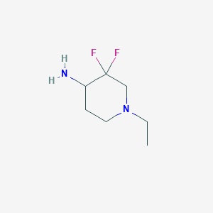 molecular formula C7H14F2N2 B8620410 4-Piperidinamine,1-ethyl-3,3-difluoro- 