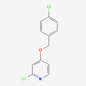 molecular formula C12H9Cl2NO B8620415 2-Chloro-4-(4-chlorobenzyloxy)pyridine 