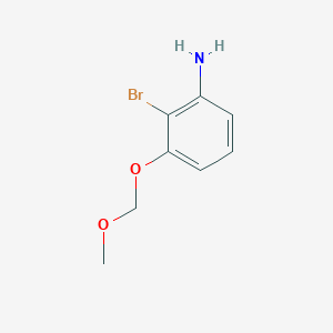 molecular formula C8H10BrNO2 B8620422 2-Bromo-3-methoxymethoxyphenylamine 