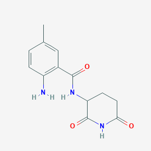 molecular formula C13H15N3O3 B8620424 2-amino-N-(2,6-dioxo-piperidin-3-yl)-5-methyl-benzamide 