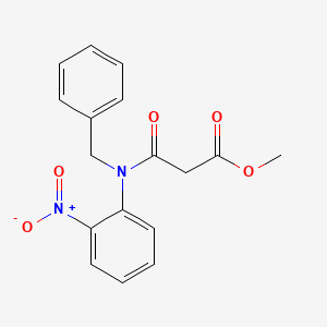 molecular formula C17H16N2O5 B8620476 Methyl 3-(benzyl(2-nitrophenyl)amino)-3-oxopropanoate 