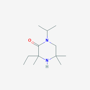 molecular formula C12H24N2O B8620479 3-Ethyl-3,5,5-trimethyl-1-(propan-2-yl)piperazin-2-one CAS No. 72622-77-6