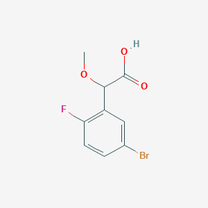 molecular formula C9H8BrFO3 B8620496 (RS)-(5-Bromo-2-fluoro-phenyl)-methoxy-acetic acid 