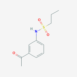 molecular formula C11H15NO3S B8620538 N-(3-acetylphenyl)-1-propane-sulfonamide 