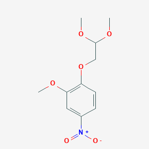 molecular formula C11H15NO6 B8620552 1-(2,2-Dimethoxy-ethoxy)-2-methoxy-4-nitro-benzene 