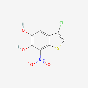 molecular formula C8H4ClNO4S B8620587 3-Chloro-7-nitro-1-benzothiophene-5,6-diol CAS No. 921196-88-5