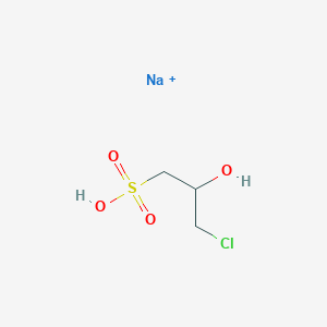 molecular formula C3H7ClNaO4S+ B086206 3-氯-2-羟基丙烷磺酸钠 CAS No. 126-83-0