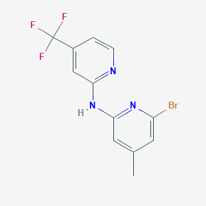 molecular formula C12H9BrF3N3 B8620610 6-bromo-4-methyl-N-[4-(trifluoromethyl)pyridine-2-yl]pyridine-2-amine 
