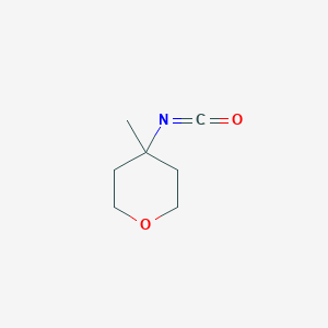 molecular formula C7H11NO2 B8620648 4-Isocyanato-4-methyltetrahydro-2H-pyran 