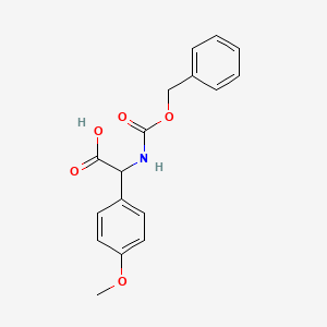 molecular formula C17H17NO5 B8620665 2-{[(Benzyloxy)carbonyl]amino}-2-(4-methoxyphenyl)acetic acid 