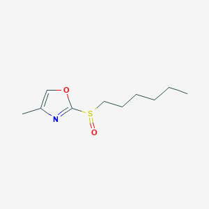 2-(Hexane-1-sulfinyl)-4-methyl-1,3-oxazole