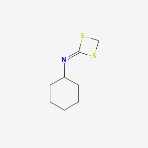 molecular formula C8H13NS2 B8620700 N-Cyclohexyl-1,3-dithietan-2-imine CAS No. 59754-36-8