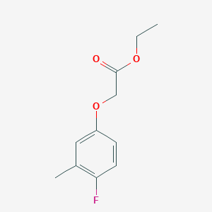 molecular formula C11H13FO3 B8620719 Ethyl 2-(4-fluoro-3-methylphenoxy)acetate 