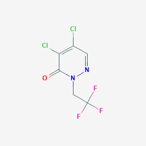 molecular formula C6H3Cl2F3N2O B8620726 2-(2,2,2-Trifluoroethyl)-4,5-dichloro-3(2H)-pyridazinone CAS No. 97137-16-1