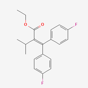 molecular formula C20H20F2O2 B8620734 Ethyl 2-[bis(4-fluorophenyl)methylidene]-3-methylbutanoate CAS No. 118559-08-3