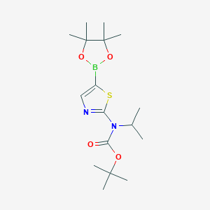 molecular formula C17H29BN2O4S B8620740 Tert-butyl isopropyl(5-(4,4,5,5-tetramethyl-1,3,2-dioxaborolan-2-yl)thiazol-2-yl)carbamate 