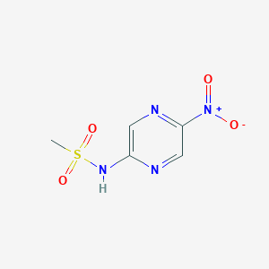 molecular formula C5H6N4O4S B8620765 N-(5-nitro-pyrazin-2-yl)-methanesulfonamide 