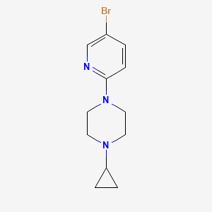 molecular formula C12H16BrN3 B8620779 1-(5-Bromopyridin-2-yl)-4-cyclopropylpiperazine 