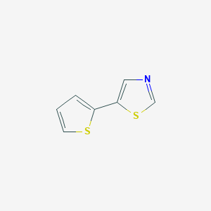molecular formula C7H5NS2 B8620789 Thiazole, 5-(2-thienyl)- CAS No. 332113-83-4