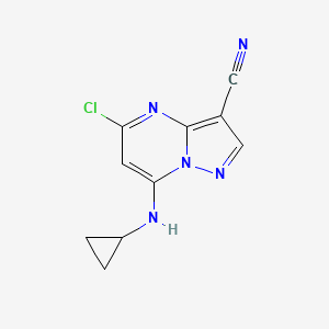 5-Chloro-7-(cyclopropylamino)pyrazolo[1,5-a]pyrimidine-3-carbonitrile