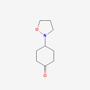 molecular formula C9H15NO2 B8620804 4-(Isoxazolidin-2-yl)cyclohexanone 