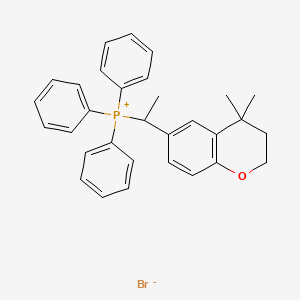 molecular formula C31H32BrOP B8620822 1-(4,4-Dimethyl-6-chromanyl)ethyltriphenylphosphonium bromide 