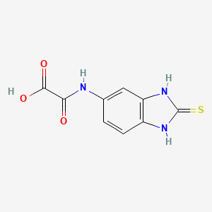 Oxo[(2-sulfanylidene-2,3-dihydro-1H-benzimidazol-5-yl)amino]acetic acid
